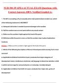 NUR 504 3P APEA Exam &lpar;Latest 2026&sol;2027 Update&rpar; Complete Questions and Guide Answers&comma; 100&percnt; Verified Graded A&plus;
