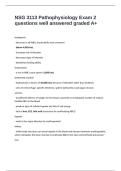 NSG 3113 Pathophysiology Exam 2 questions well answered graded A&plus;
