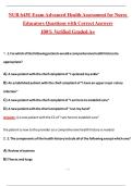 NUR 643E Exam 2026&vert; Advanced Health Assessment for Nurse Educators Latest 2026&sol;2027 Graded A&plus;