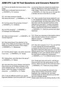 ASM 275&colon; Lab 16 Test Questions and Answers Rated A&plus;