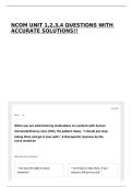 NCOM UNIT 1&comma;2&comma;3&comma;4 QUESTIONS WITH ACCURATE SOLUTIONS&excl;&excl;