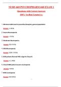 NURS 660 Psychopharmacology Exam 1 &lpar;Latest 2026&sol;2027 Update&rpar; Complete Questions and Guide Answers&comma; 100&percnt; Verified Graded A&plus;