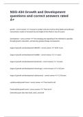 NSG-434 Growth and Development questions and correct answers rated A&plus;