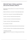 NSG-434 Topic 2 Infancy questions and correct answers rated A&plus;