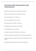 NSG 434   EXAM PACKAGE DEAL LATEST UPDATE