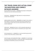 TAP TRAVEL EXAM 2025 ACTUAL EXAM 100 QUESTIONS AND CORRECT DETAILED ANSWERS