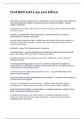 CH4 NRCAHA Law and Ethics Questions with Accurate Answers