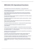 NRCAHA CH1 Operational functions Questions with Solutions