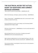 THE ELECTRICAL NCCER TEST ACTUAL EXAM 150 QUESTIONS AND CORRECT DETAILED ANSWERS