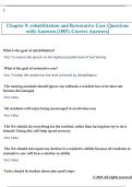 Chapter 9&colon; rehabilitation and Restorative Care Questions  with Answers &lpar;100&percnt; Correct Answers&rpar; 