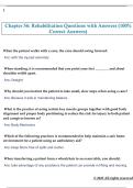 Chapter 56&colon; Rehabilitation Questions with Answers &lpar;100&percnt;  Correct Answers&rpar; 