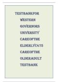 Care of The Older Adult -TEST BANK&period;