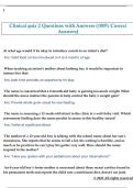 Clinical quiz 2 Questions with Answers &lpar;100&percnt; Correct  Answers&rpar;