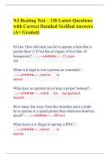 NJ Boating Test &ndash; 120 Latest Questions with Correct Detailed Verified Answers &lpar;A&plus; Graded&rpar;