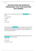 CERTIFIED PARKS AND RECREATION PROFESSIONAL &lpar;CPRP&rpar; EXAM QUESTIONS WITH ANSWERS