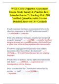 WGU C182 Objective Assessment Exam&comma; Study Guide & Practice Test &ndash; Introduction to Technology OA &vert; 300 Verified Questions with Correct Detailed Answers &lpar;A&plus; Graded&rpar;