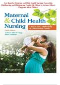 Test Bank for Maternal and Child Health Nursing&colon; Care of the Childbearing and Childrearing Family 8th Edition by JoAnne Silbert- Flagg and Adele Pillitteri