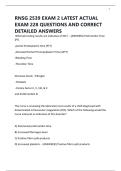 RNSG 2539 EXAM 2 LATEST ACTUAL EXAM 228 QUESTIONS AND CORRECT DETAILED ANSWERS