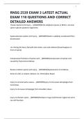 RNSG 2539 EXAM 3 LATEST ACTUAL EXAM 110 QUESTIONS AND CORRECT DETAILED ANSWERS