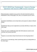 NU271 HESI Prep&colon; Fundamentals - Issues in Nursing  Questions with Answers &lpar;100&percnt; Correct Answers&rpar;