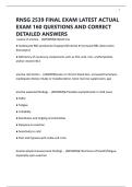 RNSG 2539 FINAL EXAM LATEST ACTUAL EXAM 160 QUESTIONS AND CORRECT DETAILED ANSWERS