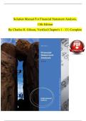 Solution Manual for Financial Statement Analysis&comma; 13th Edition By Charles H&period; Gibson