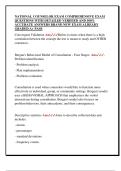 NATIONAL COUNSELOR EXAM COMPREHENSIVE EXAM  QUESTIONS WITH DETAILED VERIFIED AND 100&percnt;  ACCURATE ANSWERS BRAND NEW EXAM ALREADY  GRADED A&plus; PASS 