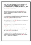 CS402 - CHAPTER 8 COMPREHENSIVE EXAM QUESTIONS  WITH DETAILED VERIFIED AND 100&percnt; ACCURATE  ANSWERS BRAND NEW EXAM ALREADY GRADED A&plus; PASS