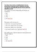 NCE PRACTICE TESTS &sol;COMPREHENSIVE EXAM  QUESTIONS WITH DETAILED VERIFIED AND 100&percnt;  ACCURATE ANSWERS BRAND NEW EXAM ALREADY  GRADED A&plus; PASS
