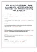 WGU D223 Red Flag Mania Exam 2025&sol;2026 &ndash; Practice Questions & Pass Guide