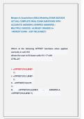Mergers & Acquisitions &lpar;M&A&rpar; Modeling EXAM 20252026  ACTUAL COMPLETE REAL EXAM QUESTIONS WITH  ACCURATE ANSWERS &lpar;VERIFIED ANSWERS&rpar; &vert;   MULTIPLE CHOICES &vert; ALREADY GRADED A&plus;                                               &sol; NEWEST EXAM &sol; JUST RELEASED
