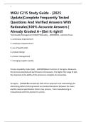 WGU C215 Study Guide - &vert;2025 Update&vert;Complete Frequently Tested Questions And Verified Answers With Rationales&vert;100&percnt; Accurate Answers &vert; Already Graded A&plus;&vert;Get it right&excl;&excl;