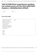 WGU PA D320 EXAM comprehensive questions and verified answers ACTUAL EXAM 2025 TEST&excl;&excl; Graded A&plus; &vert; 2025&vert;2026 EXAM UPDATE
