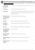 WGU D391 Healthcare Ecosystem 2025 UPDATE Verified Questions And Answers &vert; With 100&percnt; Correct Answers graded A&plus; Guaranteed Success&excl;&excl;