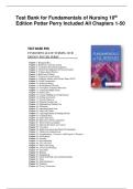 Fundamentals of Nursing 10th Edition Potter & Perry Test Bank &ndash; Complete Chapters 1-50 with Verified Answers