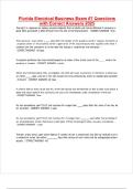 Florida Electrical Business Exam &num;7 Questions with Correct Answers 2025 