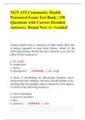 NGN ATI Community Health Proctored Exam Test Bank &vert; 250 Questions with Correct Detailed Answers &vert; Brand New A&plus; Graded