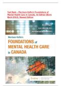 Test Bank - Morrison-Valfre&rsquo;s Foundations of Mental Health Care in Canada&comma; 1st Edition &lpar;Boris Bard-2022&rpar;&comma; Newest Edition