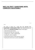 NSG 210 TEST 2 QUESTIONS WITH COMPLETE SOLUTIONS&excl;&excl;