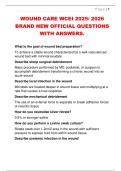 WOUND CARE WCEI 2025&sol; 2026  BRAND NEW OFFICIAL QUESTIONS  WITH ANSWERS&period; 