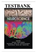 Neuroscience 6th Edition Test Bank by Purves &vert; 100&percnt; Correct Answers &vert; All Chapters Solution &vert; Updated 2024&sol;2025 A&plus;