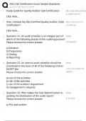 ASQ CQA Certification Exam &sol; Sample Questions & Answers &sol; 2026 Update &sol; Test Bank & Study Guide