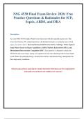 NSG 4530 Practice Exam&colon; Homeostasis & Critical Care Questions