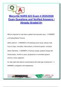 MARYVILLE NURS 623  EXAM COMPLETE PACKAGE DEAL