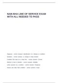 NAB-NHA Line of Service Exam with all needed to pass