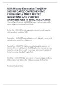 UGA History Exemption Test&vert;2024-2025 UPDATE&vert;COMPREHENSIVE FREQUENTLY MOST TESTED QUESTIONS AND VERIFIED ANSWERS&vert;GET IT 100&percnt; ACCURATE&excl;&excl;