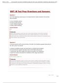 EMT JB Test Prep Questions and Answers