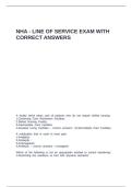 NHA - Line of Service Exam with correct answers