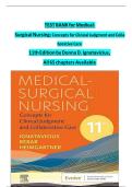 Medical-Surgical Nursing&colon; Concepts for Clinical Judgment and Collaborative Care &ndash; Ignatavicius 11th Edition &ndash; Complete Test Bank &lpar;Chapters 1&ndash;65&rpar;