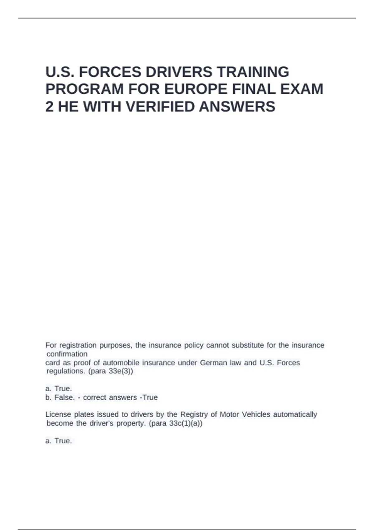 USA OO7 .US FORCES DRIVERS TRAINING PROGRAM FOR EUROPE PACKAGE BUNDLE ...